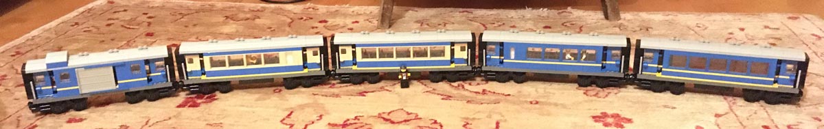 LEGO MOC Personenwagen Train Bleu CIWL
