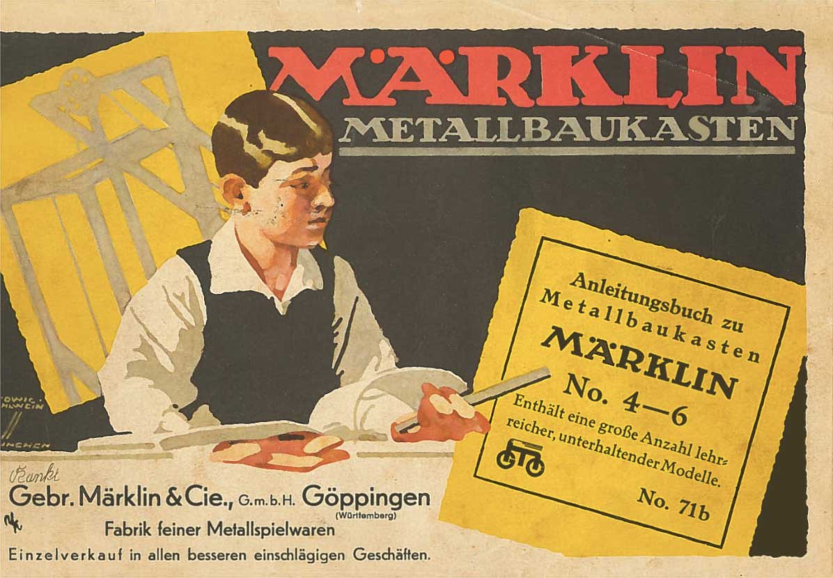 Märklin Metallbaukasten Anleitungsbuch 71b 1938