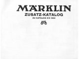 Märklin-Zusatz-Katalog D9 1932