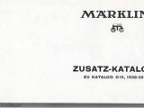Märklin-Zusatz-Katalog D15 1938